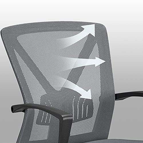 Yaheetech Office Chair Adjustable Computer Chair Ergonomic Fabric Mesh Swivel Chair Dispatched and sold by Yaheetech UK