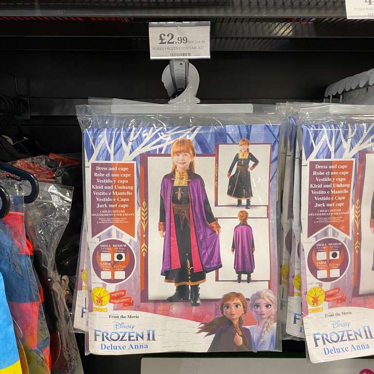 Frozen II Disney deluxe Anna fancy dress costume £2.99 in-store at Home Bargains, Festival Park, Stoke