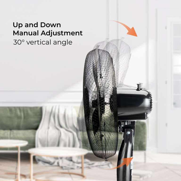 16’’ Oscillating Pedestal Stand Fan - Black or White - 2 Year Warranty - £18.89 Delivered With Code Stack @ Geepas