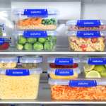 Sistema KLIP IT PLUS Food Storage Containers | 6 Piece Airtight Containers Set (2 x 400 ml, 3 x 1 l & 1 x 2.2 l)