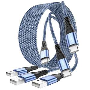 XGMATT 3 Pack USB C Fast Charging Cable 1M+2M+3M, Nylon Braided Sold by yilidianziwushang FBA