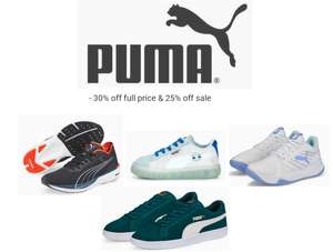 30% off full price & Extra 25% off the up to 50% sale using code - delivery £3.95 free on £50 Spend @ Puma