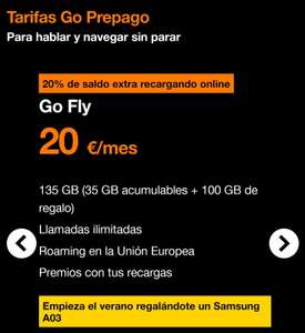 Orange data SIM card - Spain 135gb Go Fly 30days £22 @ Orange