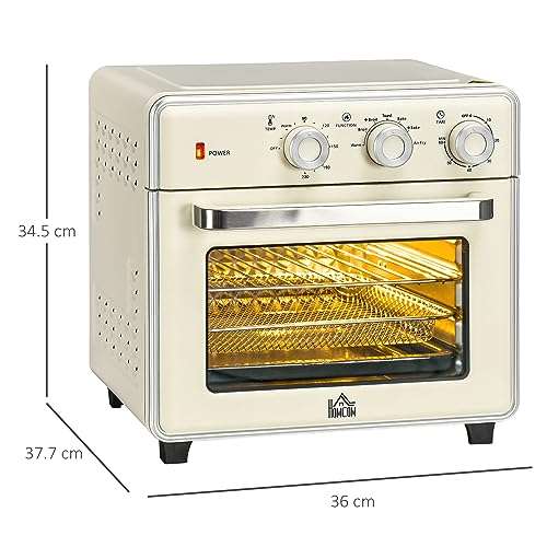 HOMCOM 7-in-1 Toaster Oven 21QT 4-Slice Convection with Warm Broil