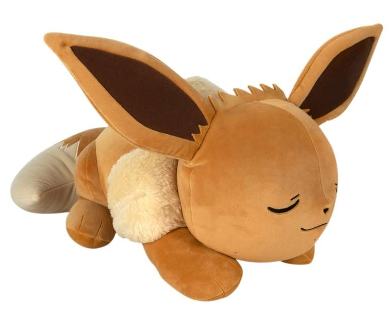 Sleeping Pokemon: Pikachu 45cm / Pichu 45cm / Jigglypuff 45cm / Charmander 46cm / Eevee 45cm / Squirtle 45cm Plush (Free Click & Collect)