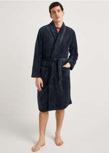 Navy Fleece Dressing Gown + 99p collection