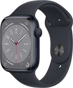 Apple Watch Series 8 GPS, 45mm Midnight or Starlight Aluminium Case with Sport Band