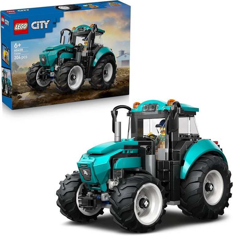 LEGO City Tractor Toy - Farm Vehicle Building Set 60498 + Free C&C