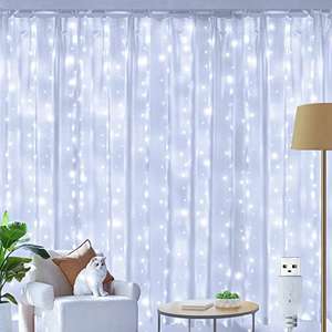 Ollny Christmas Curtain Fairy Lights, 200 LED 2m x 2m cool white - Sold by OllnyDirect