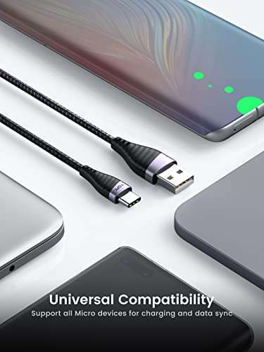 TOPK [2Pack 2M] 3A Fast USB C Cable Nylon Braided Data Sync USB A to Type C Charger Cable QC3. 0- £4.07 With Coupon @ TOPKDirect / Amazon
