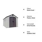 LIFETIME Outdoor Storage Shed, Desert Sand, 8 x 12.5 ft