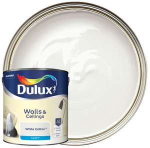 Dulux 2.5L Matt/Silk Walls & Ceiling Emulsion Paint for £14 or Dulux 2.5L Easycare/Kitchen/Bathroom for £19 click & collect @ Wickes