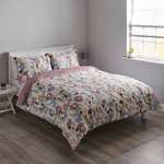 Wilko Double Block Floral Reversible Duvet Set £6 - Free click and collect (Limited Stores) @ Wilko