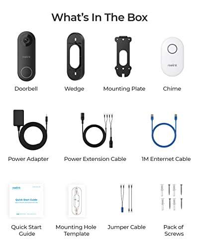 Reolink Video Doorbell Camera Wired 2K WiFi - Sold By ReolinkEU FBA