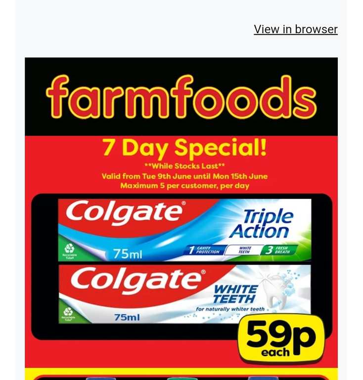 Colgate Triple Action & White Teeth 75ml Toothpaste