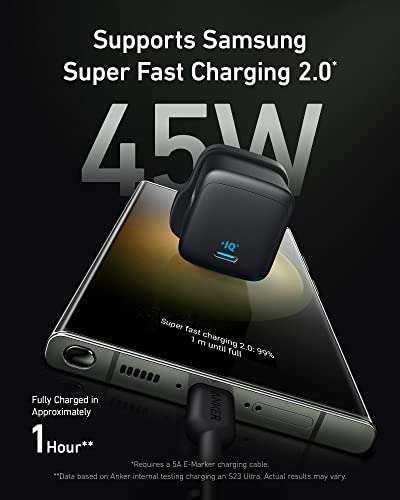 Anker Ace 45W USB C Super Fast Charger Supports Samsung Galaxy S23 Ultra £19.99 Dispatches from Amazon Sold by AnkerDirect UK