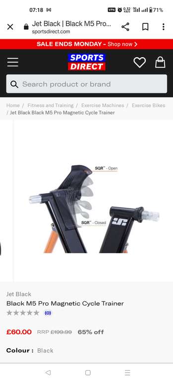 Jet Black M5 Pro Magnetic Cycle Trainer