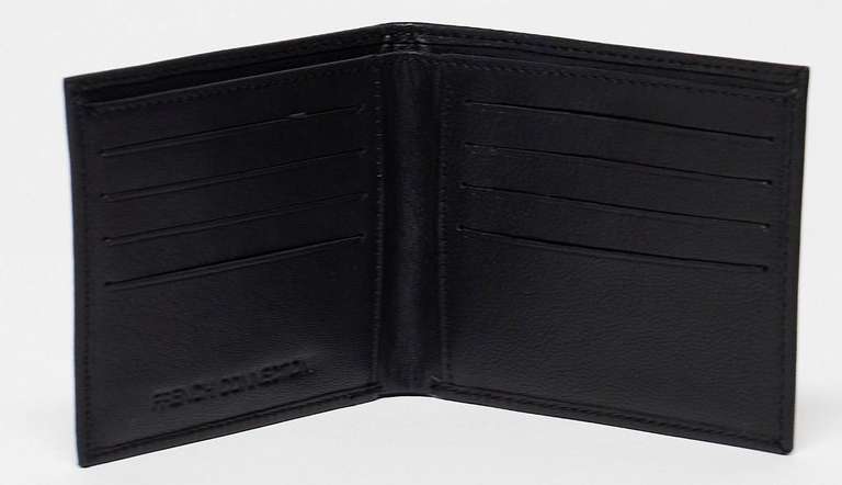 French Connection Leather Bi-Fold Black Wallet