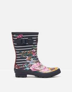 Molly Mid Height Floral Stripe Printed Wellies £15.25 with code Free Click and Collect From Joules