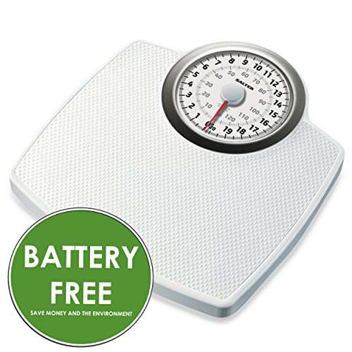 Salter 144 WHSVDR Classic Mechanical Bathroom Scale – Large Body Weight Scale, 130 KG £13.59 with voucher @ Amazon