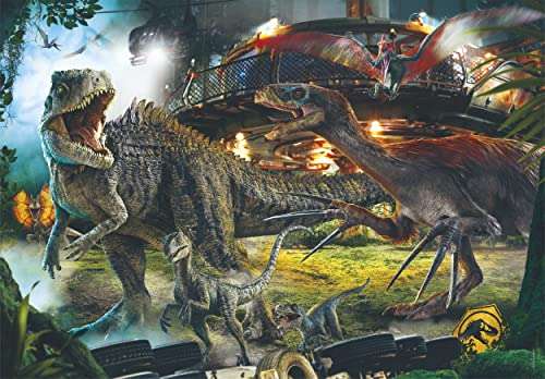 Clementoni 39699 Jurassic World 3 Dominion 1000 Pieces, Jigsaw Puzzle for Adults-Made in Italy