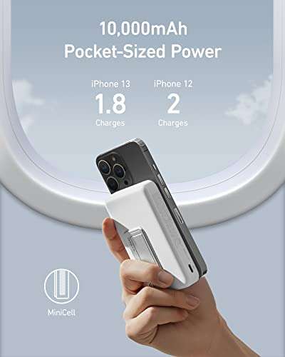 Anker Power Bank, 633 Magnetic Battery,10,000mAh Foldable Magnetic Wireless Portable Charger, AnkerDirectUK/FBA (Prime Deal) W/voucher