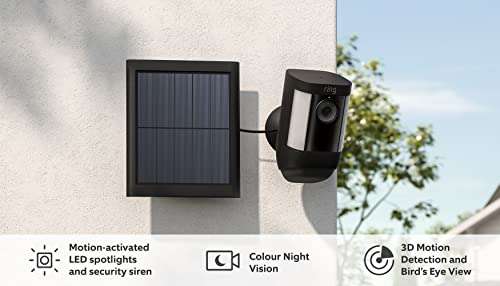 Ring Spotlight Cam Pro Solar 2 Cameras, 2 solar panels £289.99 (Prime Exclusive Deal) @ Amazon