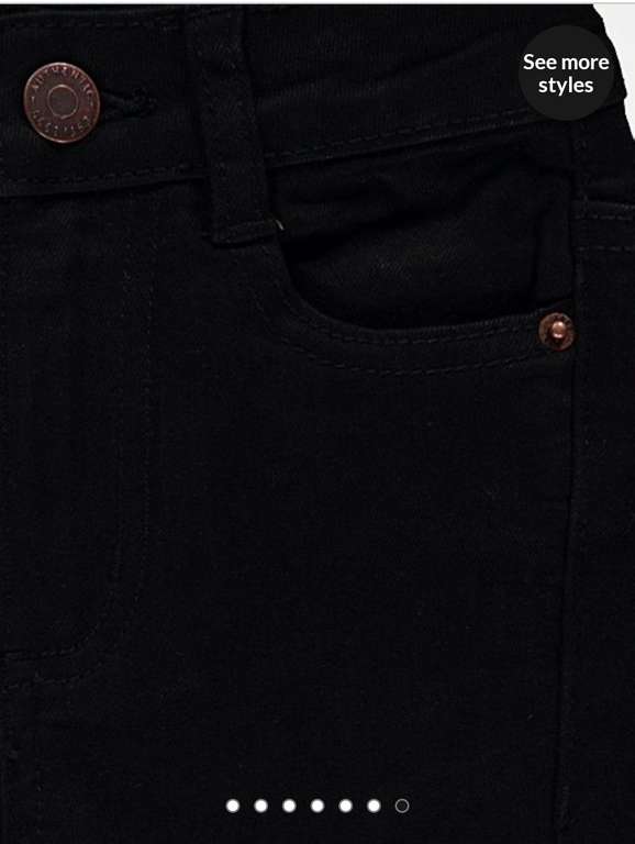 £4-£5 Black strech raw hem skinny jeans @ Asda George - Free Click & collect
