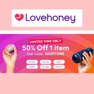 50% Off One Single Item With Discount Code - @ Lovehoney