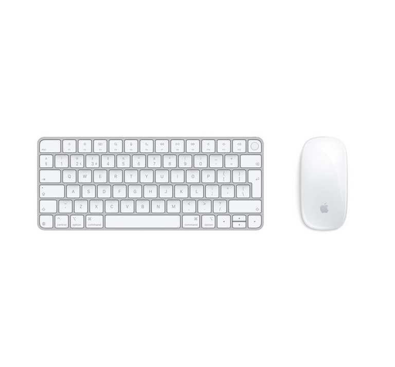 Apple Magic Keyboard with Touch ID and Magic Mouse Bundle - Silver and White with USB-C - Brand New Unboxed