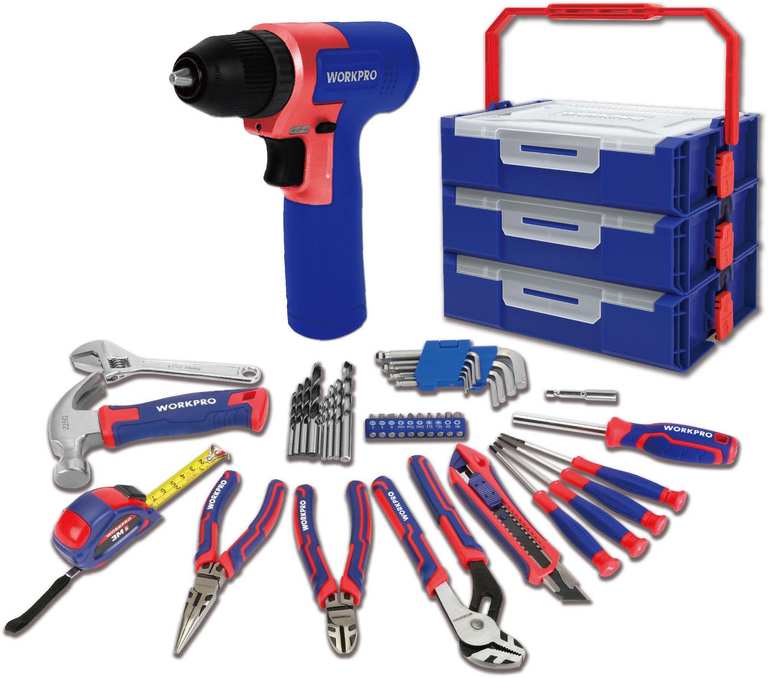 WORKPRO 43PC Stack Boxes Tool Set free c&c