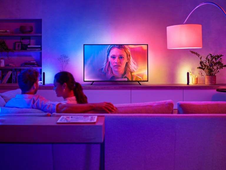 Philips Hue white and colour gradient lightstrip for 65 inch TV sold by ao