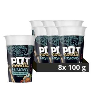 Pot Noodle Fusions Malaysian Curry 8 x 100 g (£7.60/£6.80 with 15% S&S)