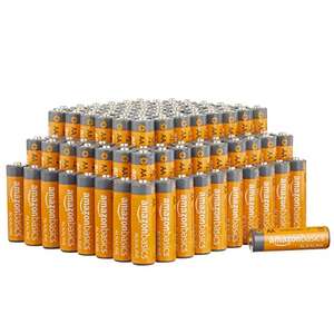 Pack of 100 AA 1.5V alkaline batteries Amazon Basics for £22.44 (£21.32 or £19.07 with 15% subscribe and save) @ Amazon