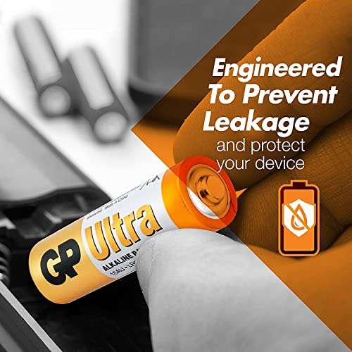 GP Batteries AA batteries AA pack of 40 Ultra Alkaline disposable double aa batteries