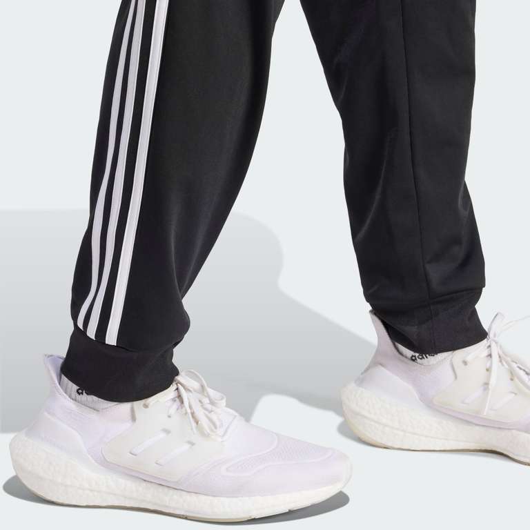 Adidas Mens Essentials Warm-Up Tapered 3-Stripes Track Pants - Medium