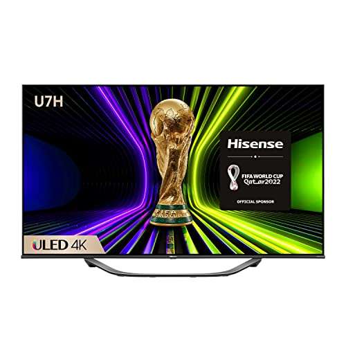 Hisense 55U7HQTUK 55" 600-nit 4K HDR10+ and 120Hz Dolby Vision IQ ULED Smart TV - £529 Dispatches from Amazon Sold by Crampton And Moore