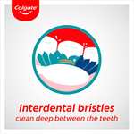 Pack of 3 Colgate Extra Clean Medium Toothbrush (Assorted) with a Cleaning Tip that Reaches and Cleans Back Teeth