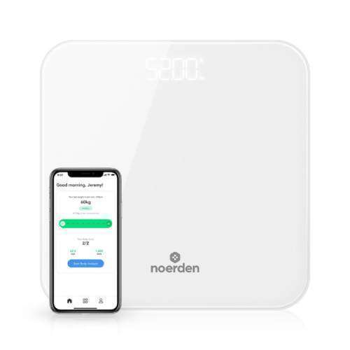 Noerden Smart Body Scale BIMI – Track Your Body Weight BMI and BMR - Black / White With Code