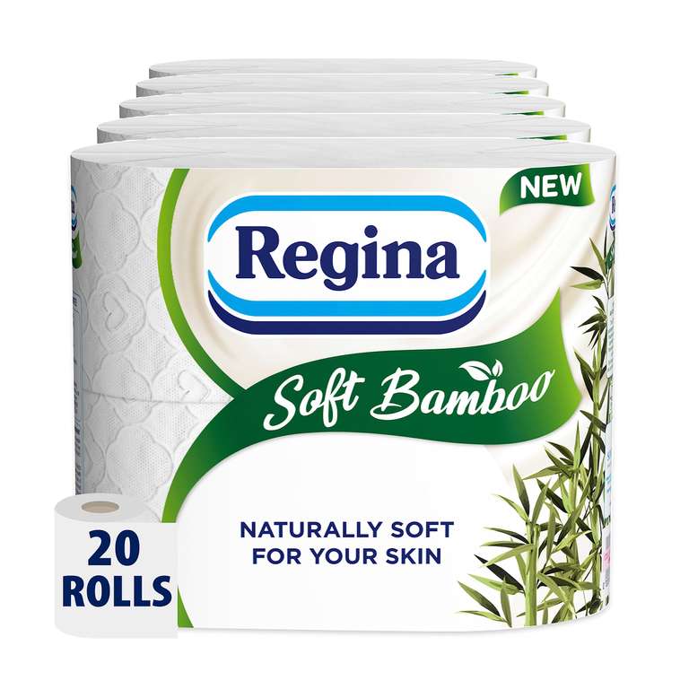 Regina Soft Bamboo - 20 Rolls of Toilet Tissue 3 Ply - £8.50 Max S&S