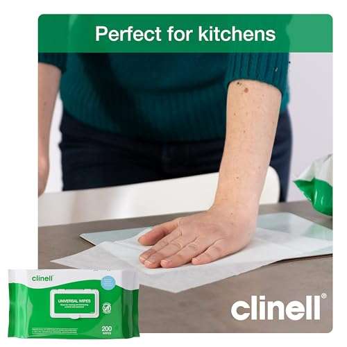Clinell Universal Cleaning and Disinfectant Wipes - Pack of 200 Wipes