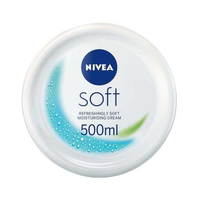 Nivea Soft Moisturiser Cream for face, hands and body 500ml - £3.40 @ Ocado