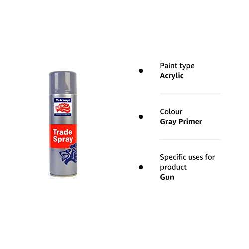 Trade Spray Paint Primer Aerosol, Grey, 500 ml