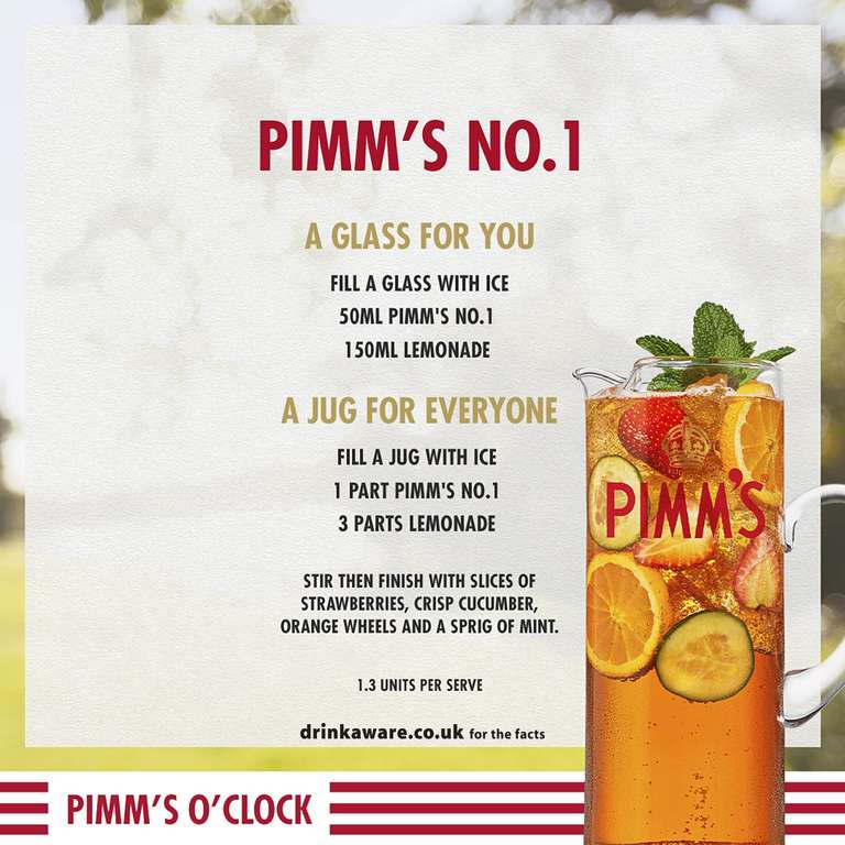 Pimm's, The Original No. 1 Cup, 25% - 1Litre