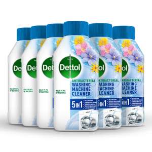 6 x Dettol Antibacterial Washing Machine Cleaner Gel, Blooming Beautiful, (Pack of 6 x 250 ml) - £14.43 / £12.91 with max S&S