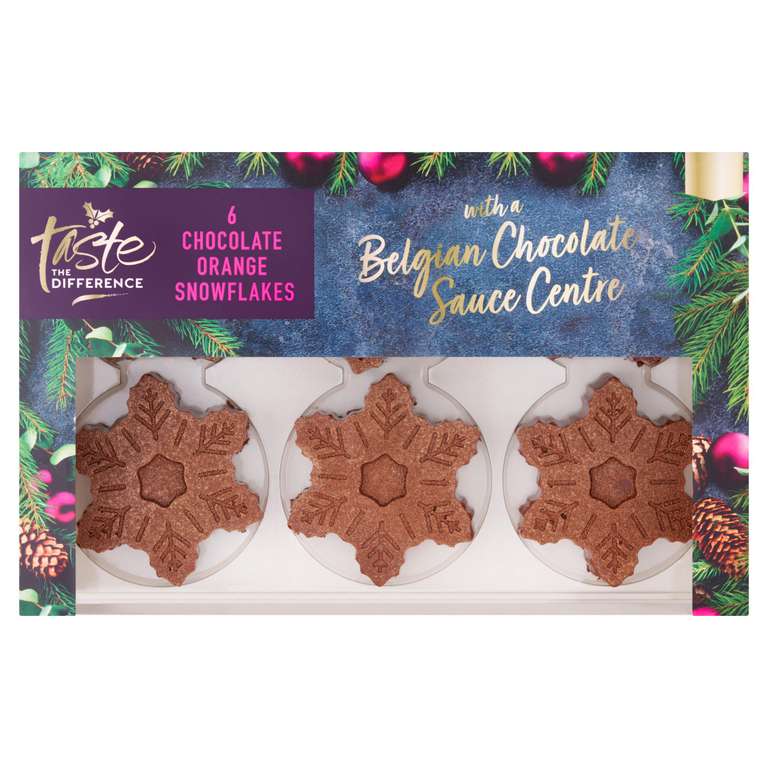 Sainsbury's 'Taste the Difference' Belgian Chocolate Orange Mousse Snowflakes x 6 - 318g
