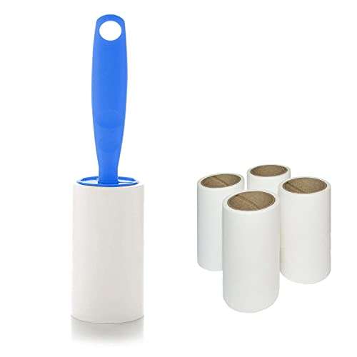 ZYBUX - Lint Roller | Lint Remover, Pet Hair Remover & 4 Sticky replacement Heads £5.95 Sold by Bargains4World and Fulfilled by Amazon