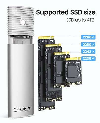 ORICO M.2 NVMe SATA SSD Enclosure Adapter Tool-Free with voucher code sold by ORICO Official Store / FBA