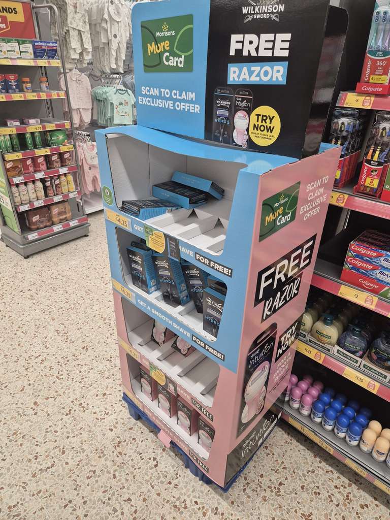 Free Wilkinson Sword Razor or Intuition 2in1 women's razor with More Card instore