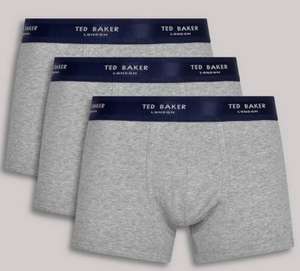 Ted Baker 3 pack Cotton Stretch Trunks Sizes (S-XL) Grey - £17 Marks & Spencer (free click & collect)